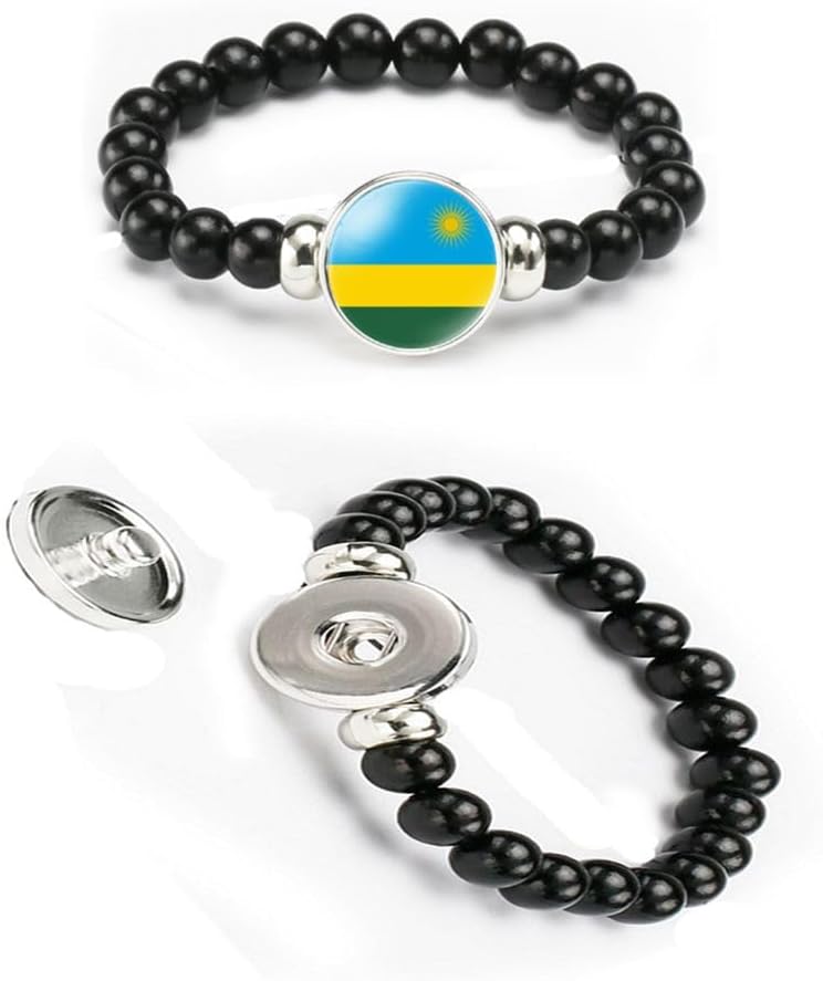 vmcoatdu National Flag Bracelet Elastic Rope Beaded Bracelet Support Your Country Travel Souvenir Gifts for Men Women - Image 4